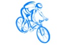 Logo vélo bleu